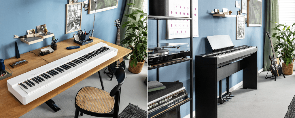 Đàn Piano Điện Yamaha P-225 có hai màu trắng và đen