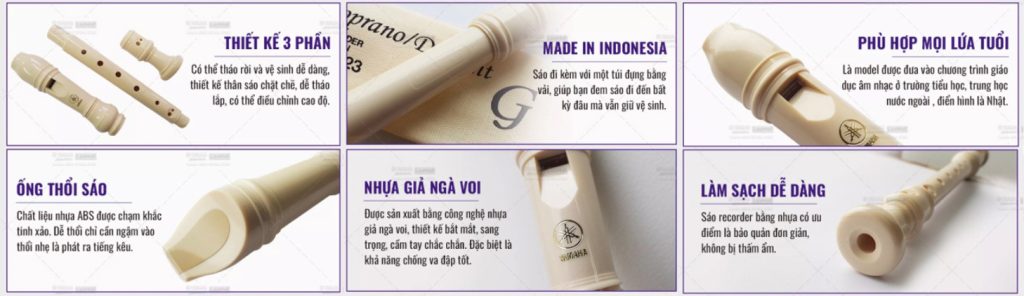 Sáo Recorder Yamaha - điểm mạnh